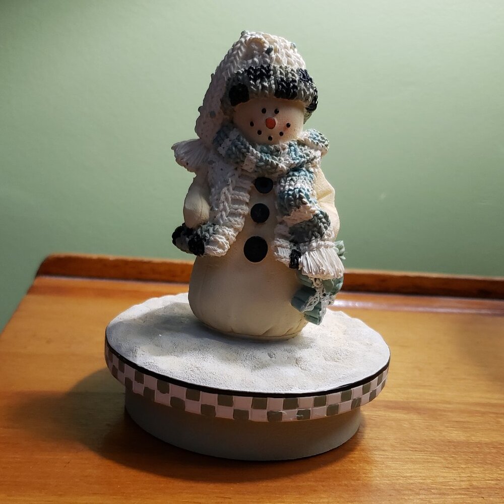 EUC snowman jar candle topper - Picture 5 of 7